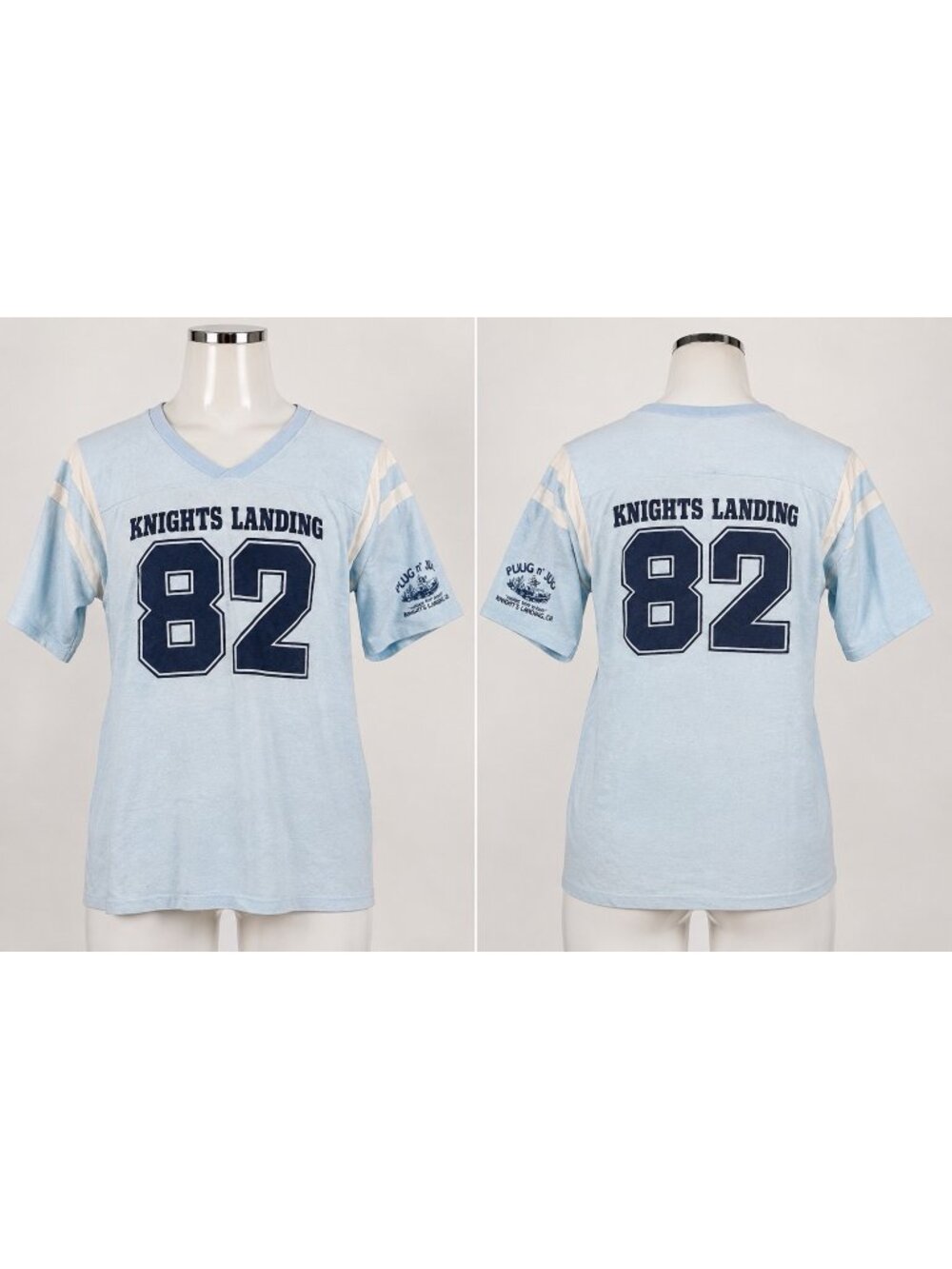 Vintage Plug & Jug Knights Landing CA Football Jersey T-Shirt XL 80s 90s Rare